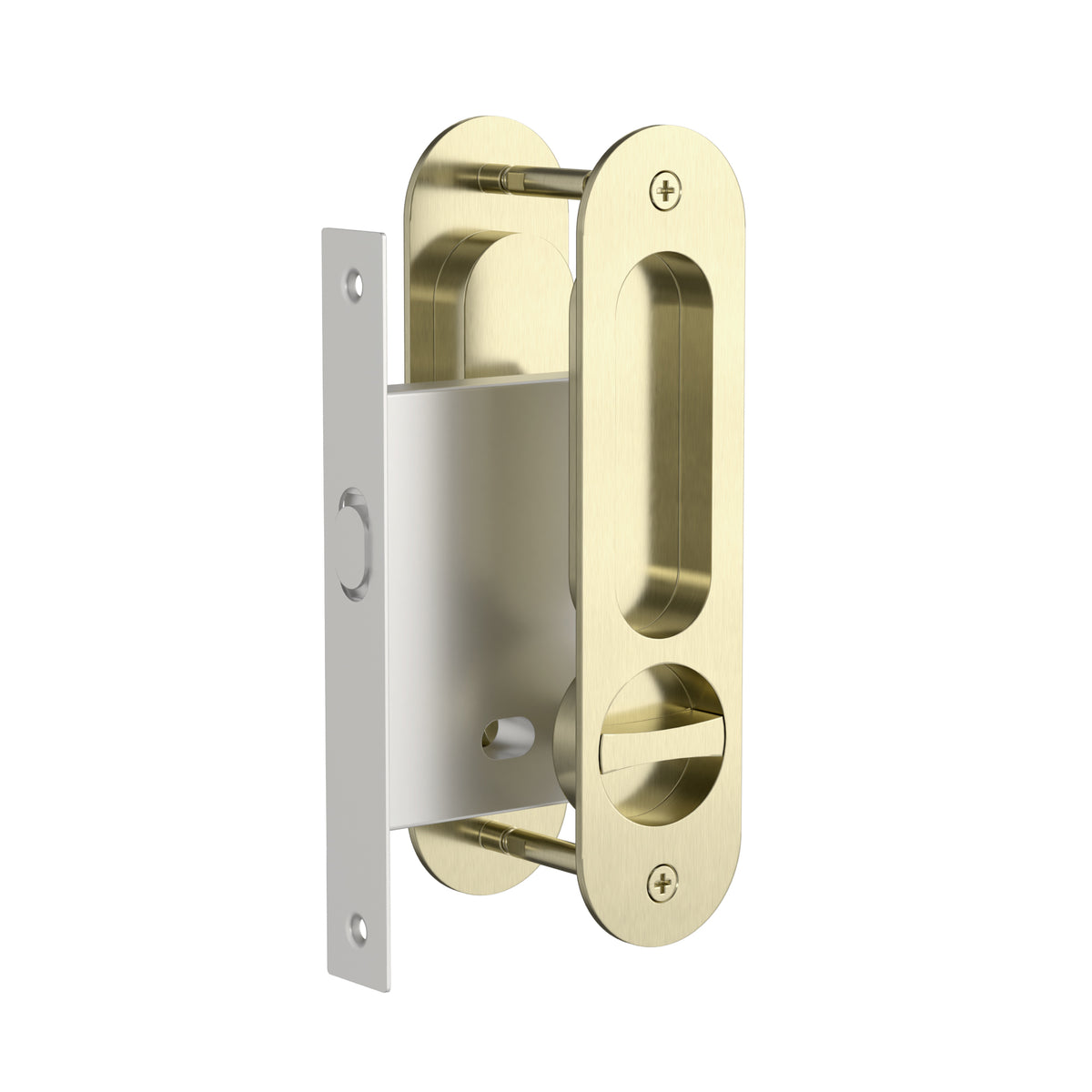 Meir Curvae Oval Flush Privacy Pull Handle - various colour finishes