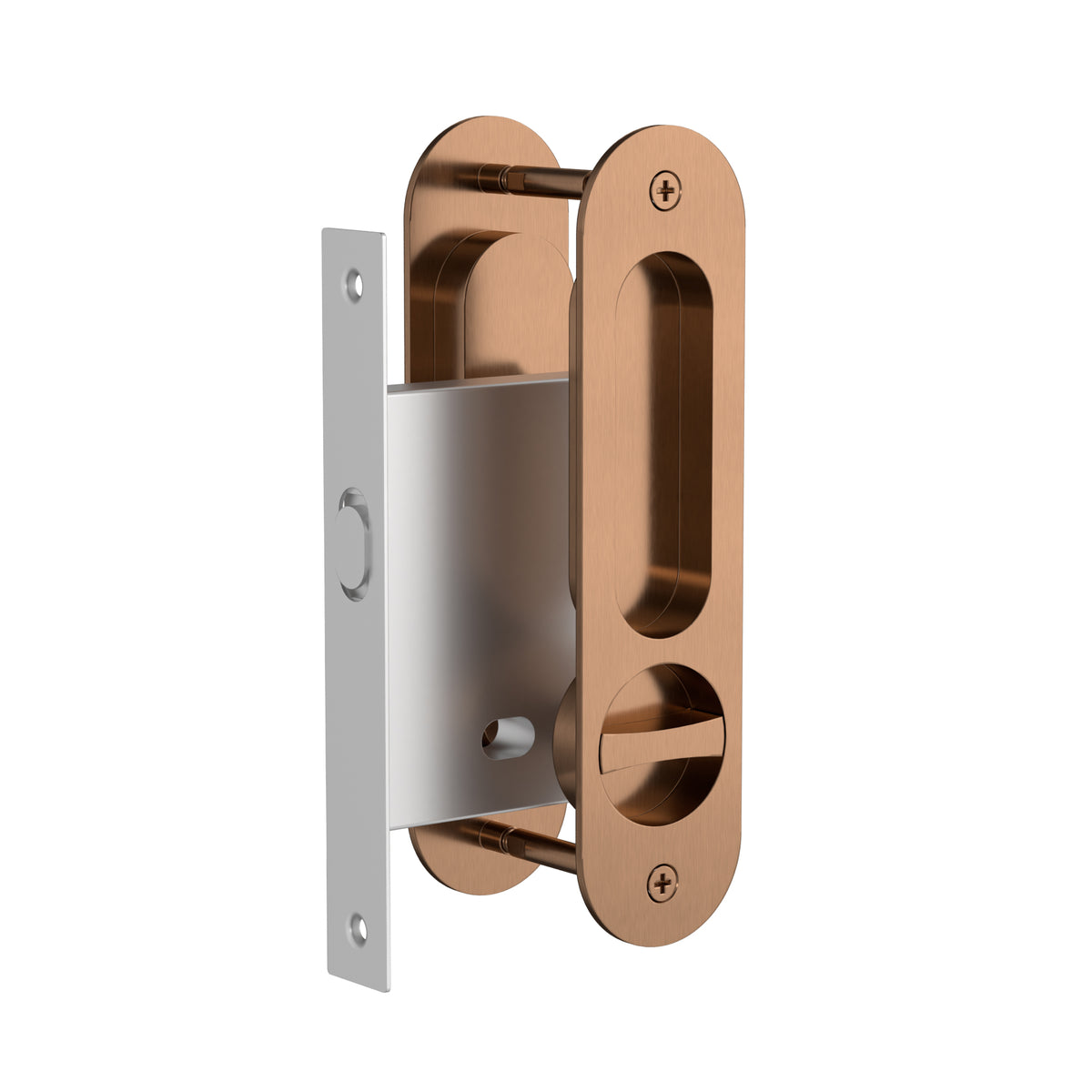 Meir Curvae Oval Flush Privacy Pull Handle - various colour finishes