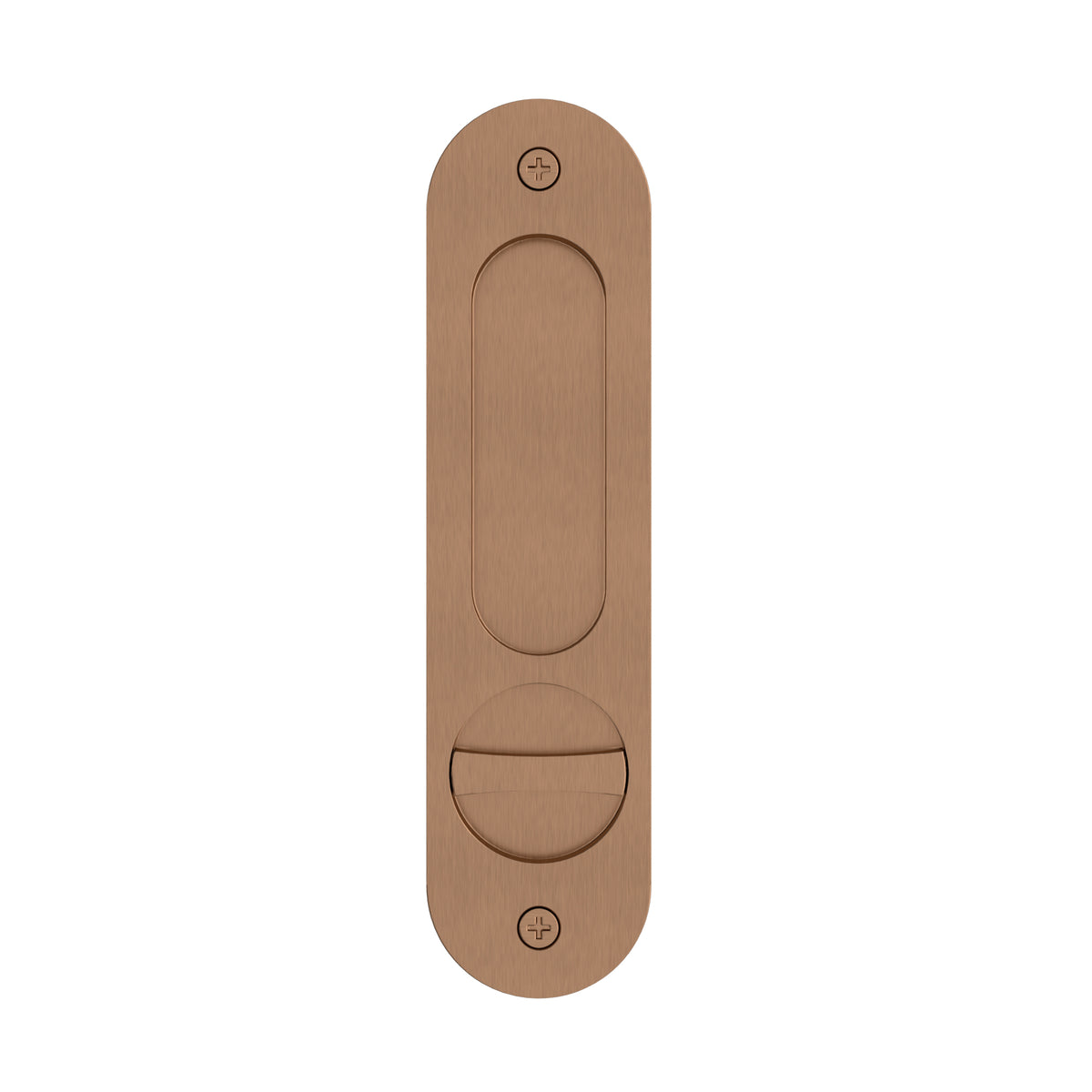 Meir Curvae Oval Flush Privacy Pull Handle - various colour finishes