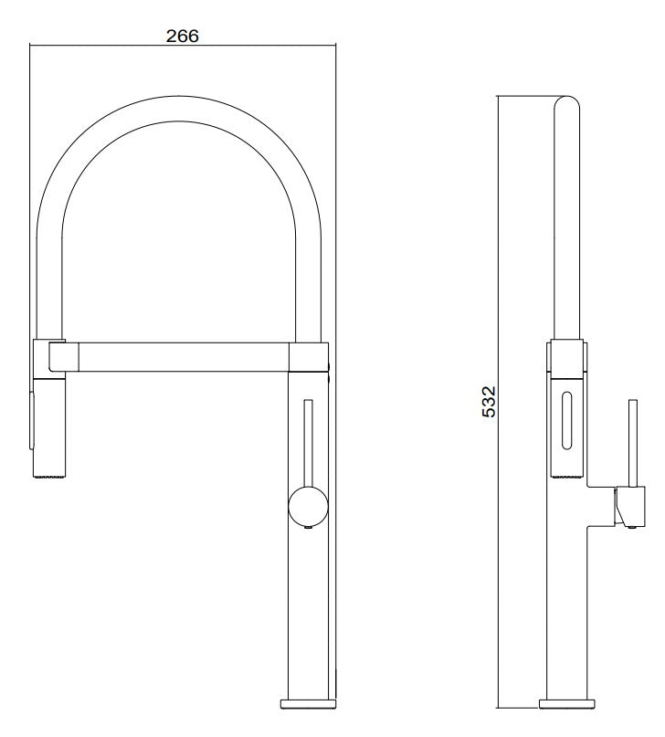 Meir Pull Down Kitchen Mixer With Magnetic Dock - Various Colour Finishes