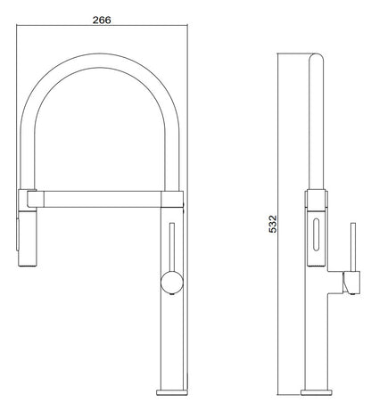 Meir Pull Down Kitchen Mixer With Magnetic Dock - Various Colour Finishes
