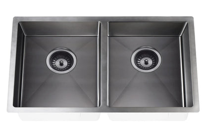 Meir Lavello Double Bowl Kitchen Sink - 860 x 440mm - 3 Colours Finishes