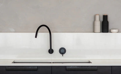 Meir Round High-Rise Swivel Wall Spout - Various Colour Finishes