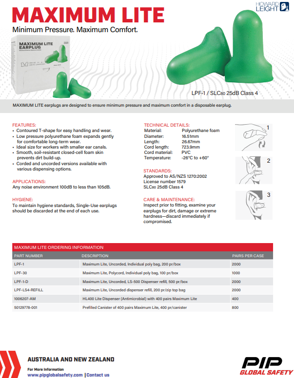 Howard Leight Uncorded Earplug Dispenser Refills