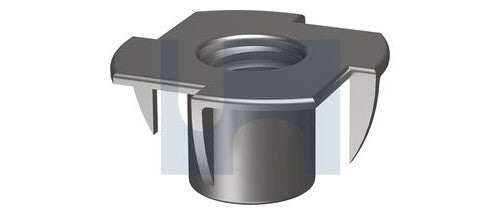 Spiked Tee Nut 4 Prong Zinc M4 or M5 - Various Box Quantities