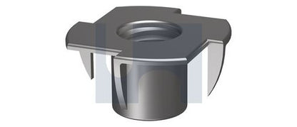 Spiked Tee Nut 4 Prong Zinc M4 or M5 - Various Box Quantities
