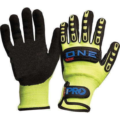 Pro Choice Arax ONE Nitrile Foam / Cut Resistant Liner Rubber Back Gloves- 1 , 6 or 12 Pairs in 6 Size Options