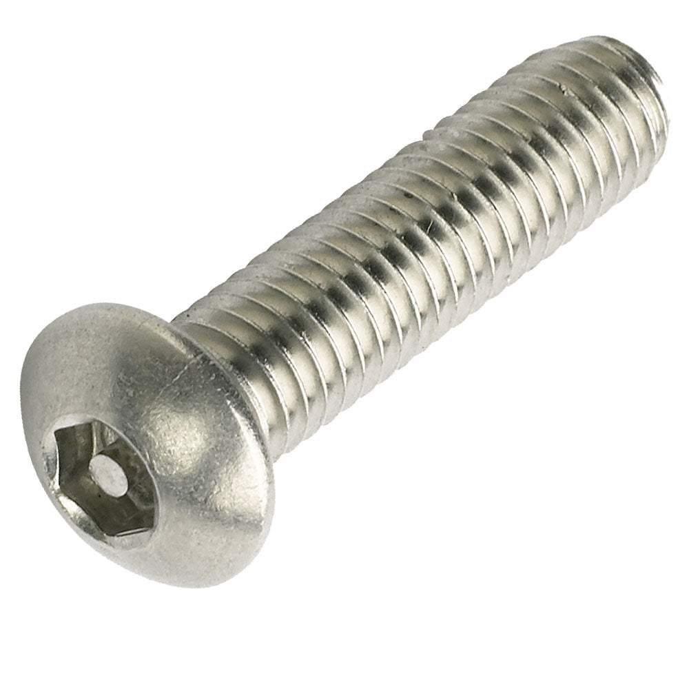 Pin Hex Button Head Machine Screw Box of 100 - 2 Material Options in Various Imperial Sizes