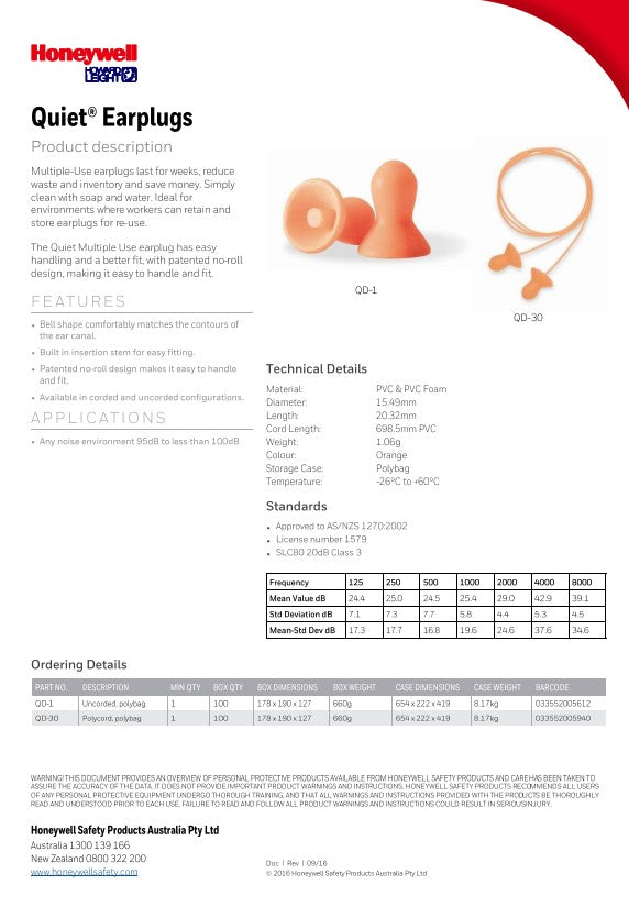 Howard Leight Reusable Earplugs Corded/Uncorded
