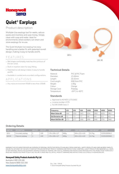 Howard Leight Reusable Earplugs Corded/Uncorded