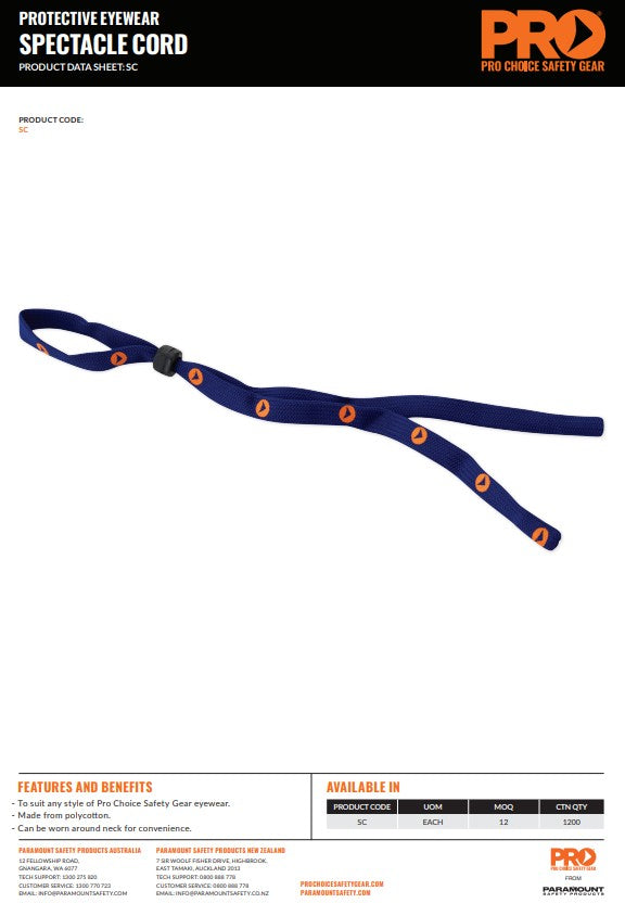 Pro Choice Spectacle Cord or Pouch