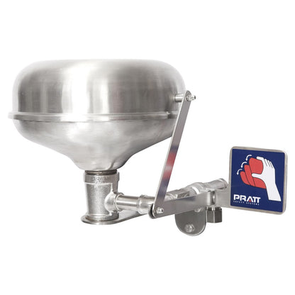 Pratt Fixed Wall Mounted Emergency Eye Wash Units - Foot Treadle, Eye Face Wash and Bowl Options