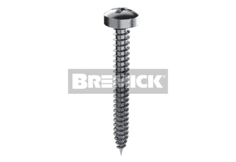 Bremick Pan Head 304 Stainless Steel Self-Tapping Screws - Gauge x Length Box of 100