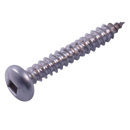 Pan Head Whirlwind Square Drive 304 Stainless Steel Self Tapping Screw Box of 1000 - Various Sizes