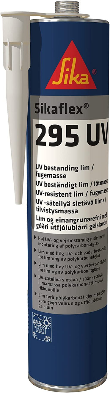 SikaFlex-295 UV Black or White - 300ml Cartridges or 600ml Sausages