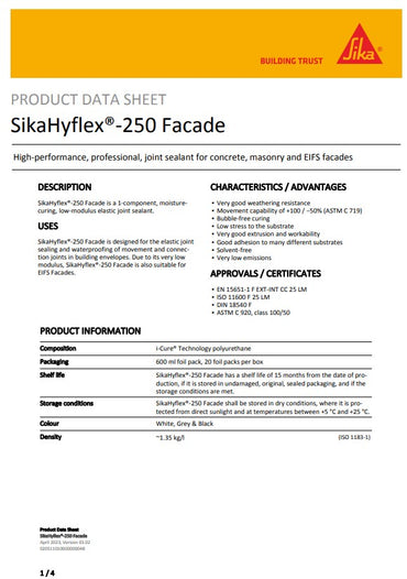 SikaHyflex-250 Facade 600ml Sausage - Box of 20