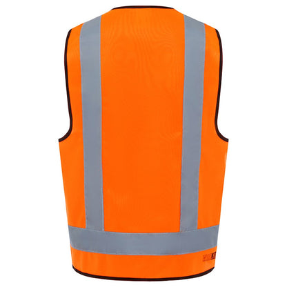 Pro Choice Hi Vis Fluro Safety Vest Day/Night use Reflective Tape H or X Back - Pack of 5 in 2 Colours and 7 Size Options