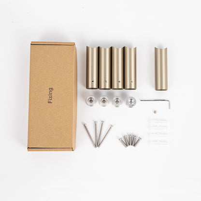 Radiant Full Set of Replacement Round Bar 80mm Brackets & Fixings for RTR Range of Towel Rails - Various Colour Finishes