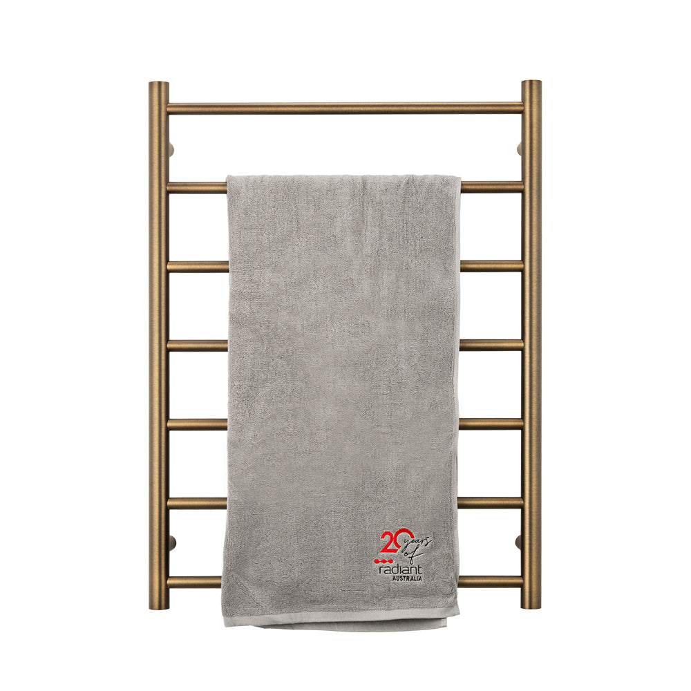 Radiant Heated Towel Rail (RTR01) 600mm x 800mm - 7 Round Bars - Multiple Colour Finishes
