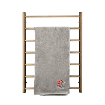 Radiant Heated Towel Rail (RTR01) 600mm x 800mm - 7 Round Bars - Multiple Colour Finishes