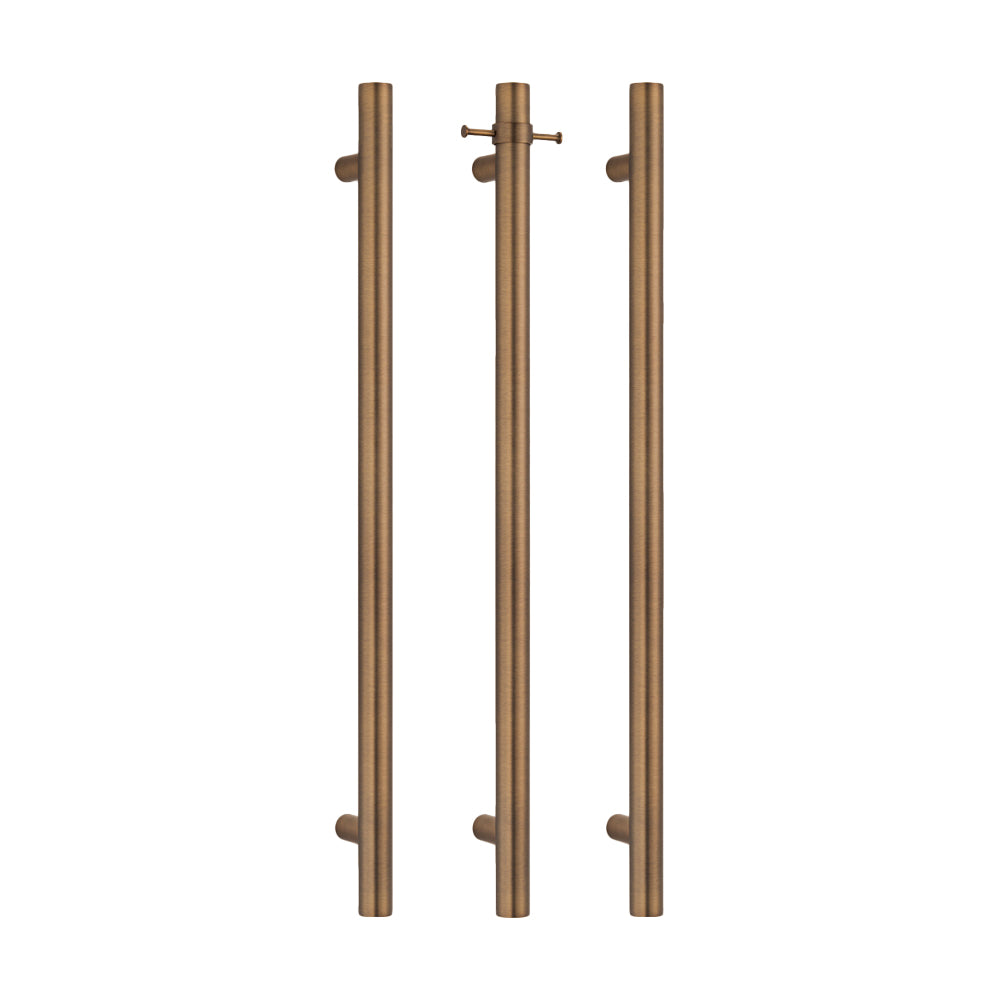 Radiant Vertical ROUND Bar Towel Rail - Multiple Bar and Hook Kits in Various Colours