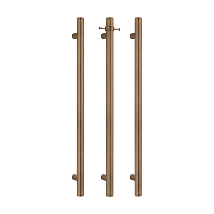 Radiant Vertical ROUND Bar Towel Rail - Multiple Bar and Hook Kits in Various Colours