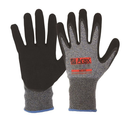 Pro Choice Arax Nitrile Sand Dip On 13G Liner - 1, 6 or 12 Pairs in 5 Size Options