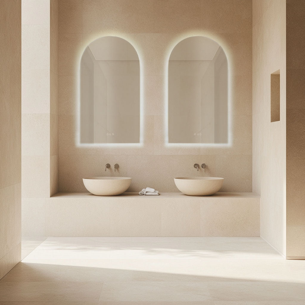 Euro Mirror Ark Arch Shaped MIrror - Frameless - Various Sizes