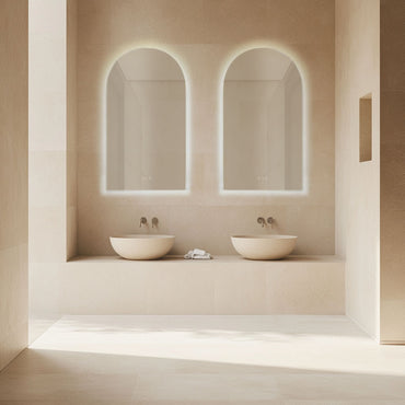 Euro Mirror Ark Arch Shaped MIrror - Frameless - Various Sizes