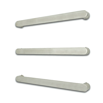 Radiant Single FLAT FACED ROUNDED END Bar NON-HEATED Towel Rails (NH-ASPEN) - Various Widths and Colour Finishes
