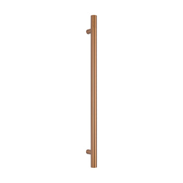 Radiant Single Vertical ROUND Bar Heated Towel Rail 950mm Tall - Various Colour Finishes