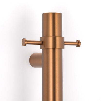 Radiant Vertical ROUND Bar Towel Rail - Multiple Bar and Hook Kits in Various Colours