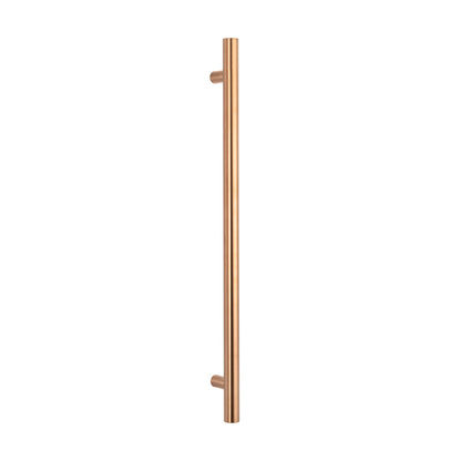 Radiant Round Bar Vertical Towel Rail - Brushed Copper