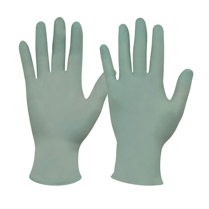 Pro Choice Biodegradable Disposable Green Nitrile Powder Free Gloves - 1 or 10 Boxes - 100 Pieces per Box