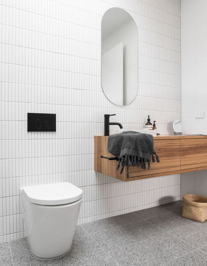 Meir Round Basin Mixer Tap with Curved Spout - Various Colour Finishes
