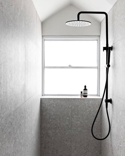 Meir Round Combination Shower Rail 200mm Rose + Single Function Hand Shower - Various Colour Finishes