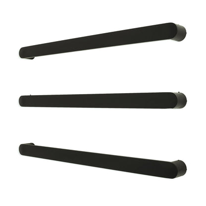 Radiant Single FLAT FACED ROUNDED END Bar NON-HEATED Towel Rails (NH-ASPEN) - Various Widths and Colour Finishes