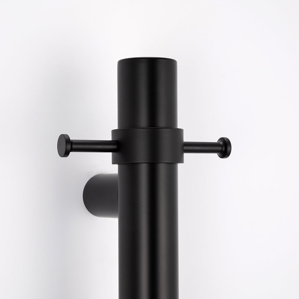 Radiant Vertical ROUND Bar Towel Rail - Multiple Bar and Hook Kits in Various Colours