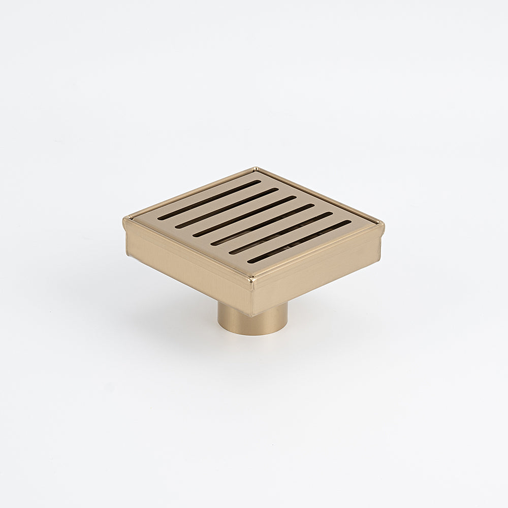 Radiant Warm Brushed Nickel Square Slotted Floor Grate - 100mm x 100mm x Outlet Diameter