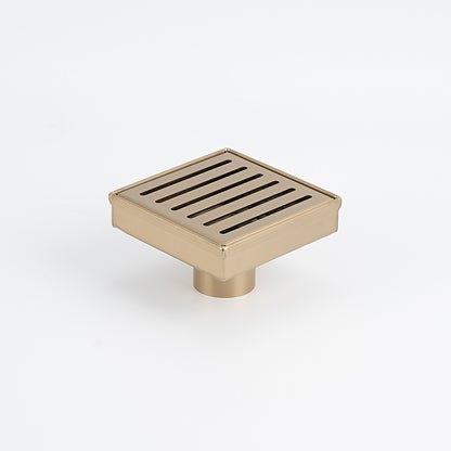 Radiant Warm Brushed Nickel Square Slotted Floor Grate - 100mm x 100mm x Outlet Diameter
