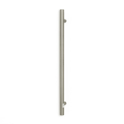 Radiant Round Bar Vertical Towel Rail - Brushed Nickel