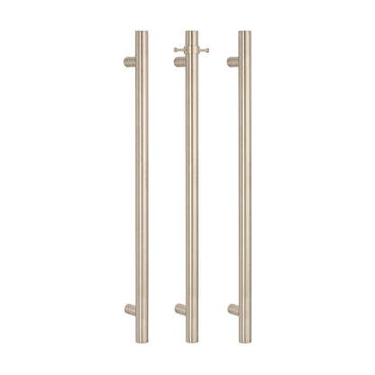 Radiant Vertical ROUND Bar Towel Rail - Multiple Bar and Hook Kits in Various Colours