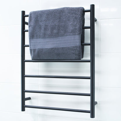 Radiant LOW Voltage Heated Towel Rail (12V-RTR01) 600mm x 800mm - 7 bars (ROUND) - Multiple Colour Finishes