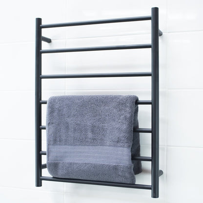 Radiant LOW Voltage Heated Towel Rail (12V-RTR01) 600mm x 800mm - 7 bars (ROUND) - Multiple Colour Finishes