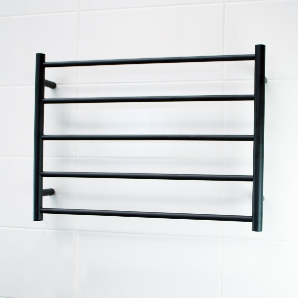 NON-Heated BLACK Towel Rail [BLTR03] 750 x 550mm
