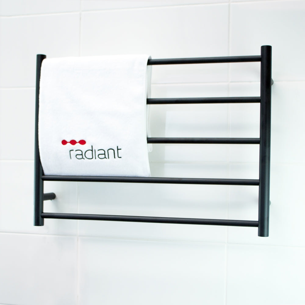 NON-Heated BLACK Towel Rail [BLTR03] 750 x 550mm