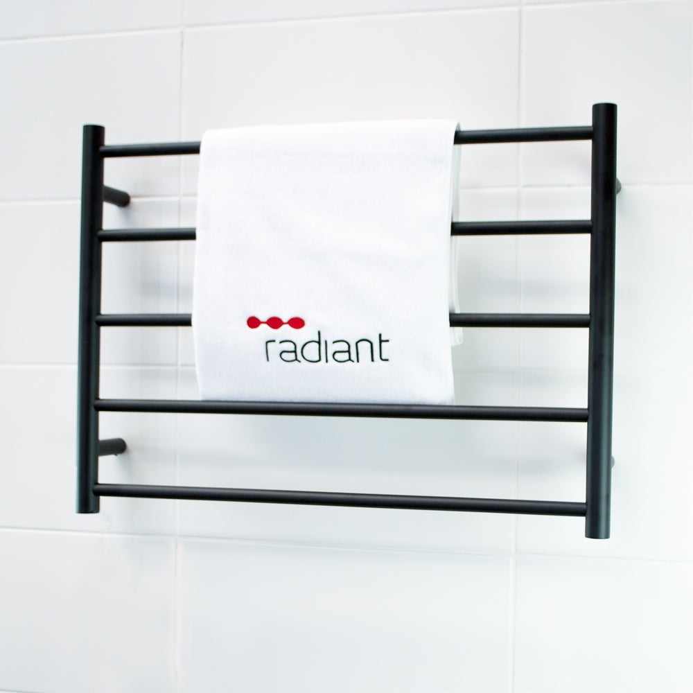 NON-Heated BLACK Towel Rail [BLTR03] 750 x 550mm