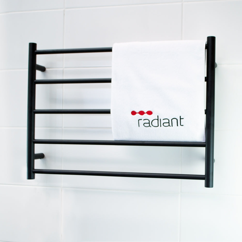 NON-Heated BLACK Towel Rail [BLTR03] 750 x 550mm