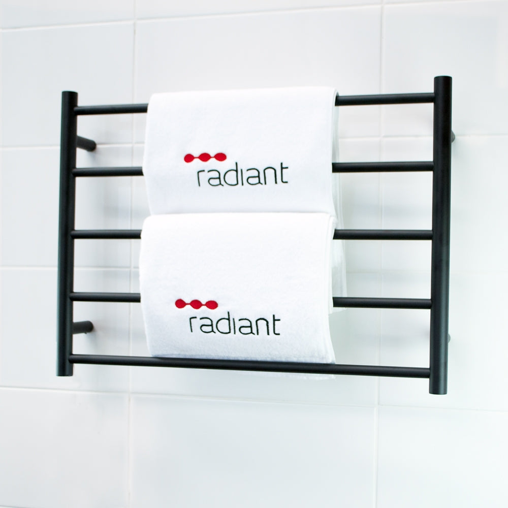 NON-Heated BLACK Towel Rail [BLTR03] 750 x 550mm
