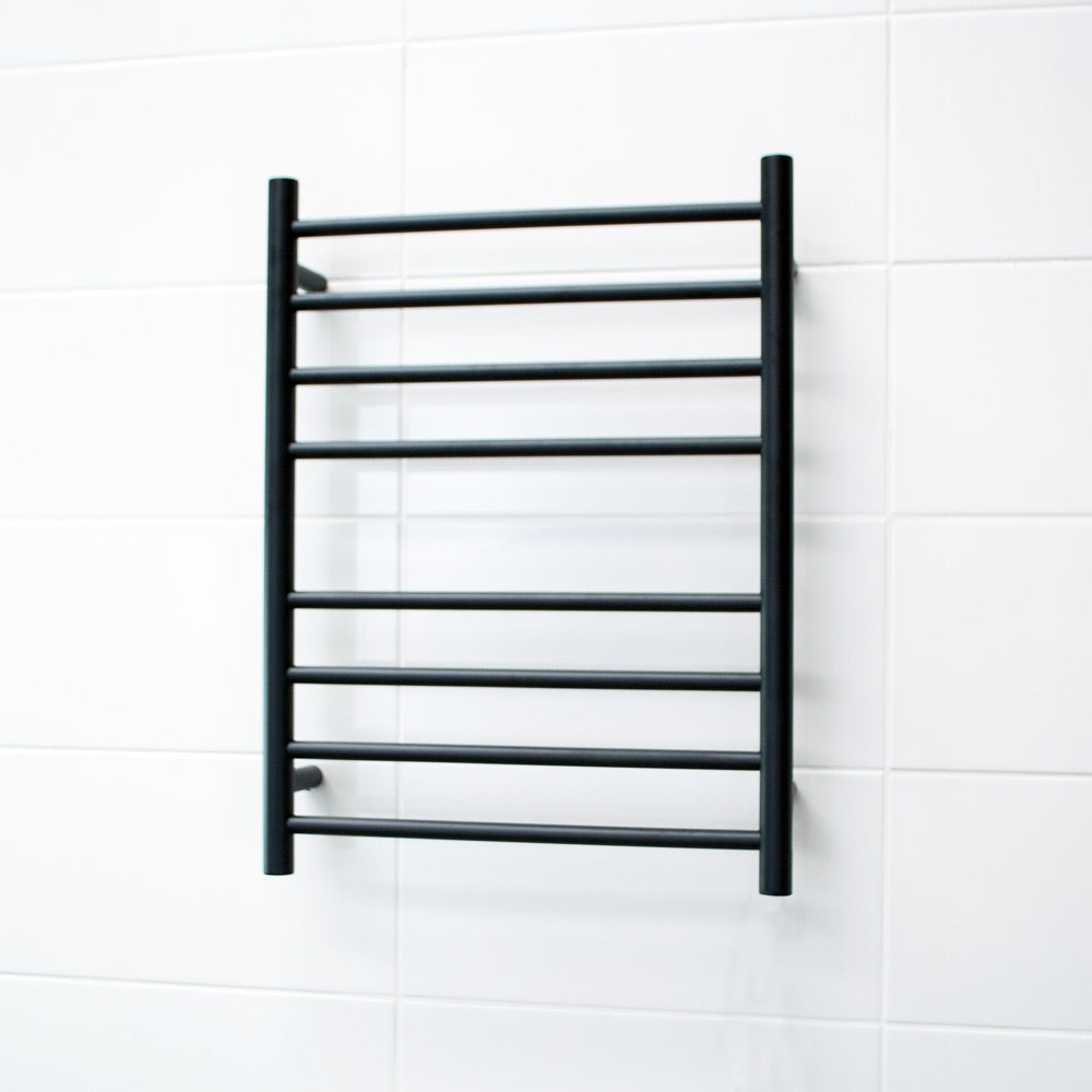 RADIANT NON-Heated Towel Rail/Rack ROUND Bar BLACK - 530 x 7000mm [BLTR530]